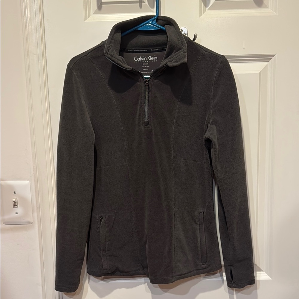 Calvin Klein Charcoal Fleece Jacket, Women’s size Medium